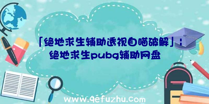 「绝地求生辅助透视自瞄破解」|绝地求生pubg辅助网盘